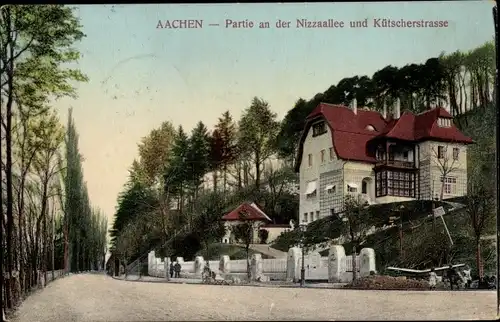 Ak Aachen in Nordrhein Westfalen, Nizza Allee, Kütscherstraße