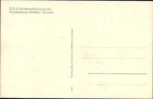 Ak Wittdün auf Amrum Nordfriesland, Leuchtturm, DRK Kindererholungsheim, Panorama