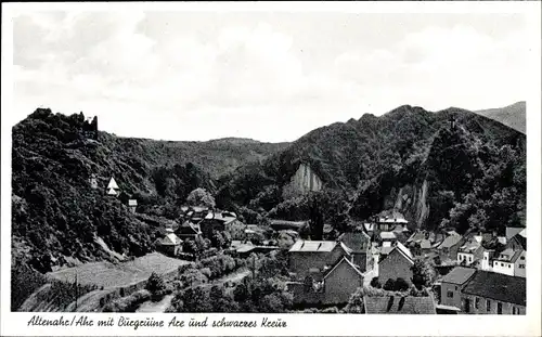 Ak Altenahr im Ahrtal, Burgruine Are, Schwarzes Kreuz