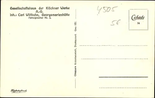 Ak Georgsmarienhütte in Niedersachsen, Blick zum Ort, Klöckner Werke C. Witthuhn