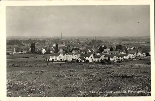 Ak Maastricht Limburg Niederlande, Panorama vanaf St. Pietersberg