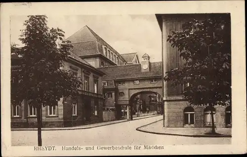 Ak Rheydt Mönchengladbach am Niederrhein, Handels und Gewerbeschule für Mädchen