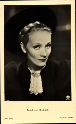 Ak Schauspielerin Marlene Dietrich, Portrait, Ross Verlag 7791/1