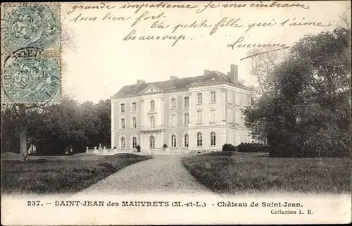 Ak Saint Jean de Mauvrets Maine et Loire, Chateau de Saint Jean