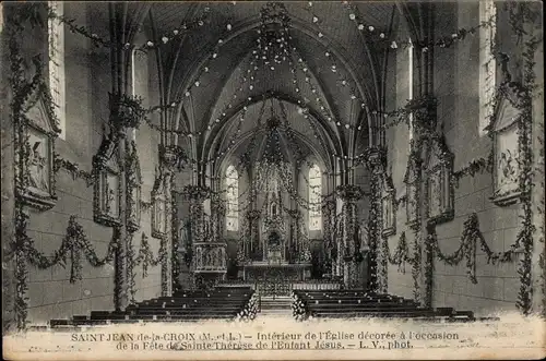 Ak Saint Jean de la Croix Maine et Loire, Interieur de l'Eglise