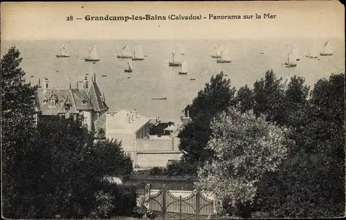 Ak Grandcamp les Bains Calvados, Panorama sur la Mer