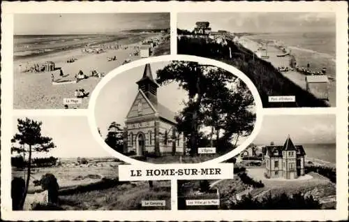 Ak Le Home sur Mer Calvados, La Plage, Parc d'Enfants, Le Camping, Les Villas, La Mer