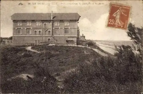 Ak Le Home sur Mer Calvados, Preventorium St. Joseph et la mer