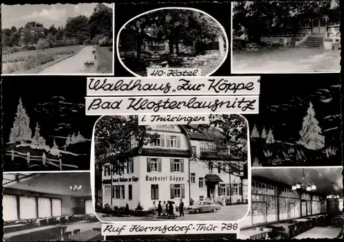 Passepartout Ak Bad Klosterlausnitz in Thüringen, HO Hotel Waldhaus Zur Köppe, Innenanischt