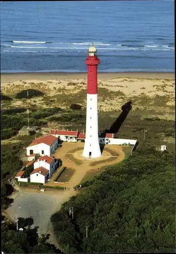 Ak La Tremblade Charente Maritime, Leuchtturm, Phare de la Coubre, Fliegeraufnahme