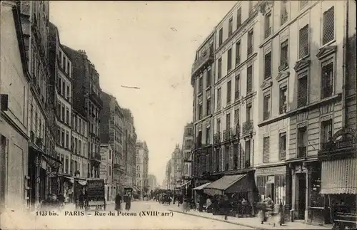 Ak Paris XVIII, Rue du Poteau