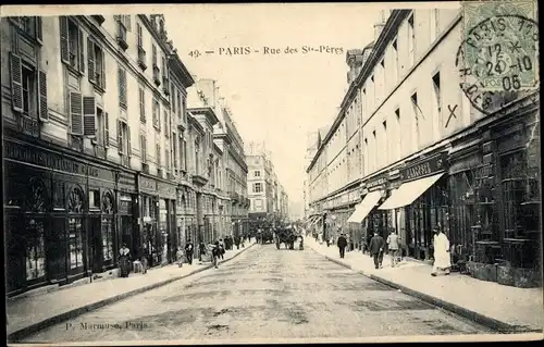 Ak Paris VII, Rue des Saints-Pères