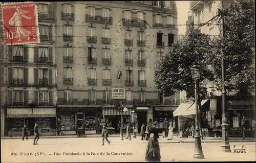 Ak Paris XV, Rue Dombasie, Rue de la Convention, Grand Hôtel
