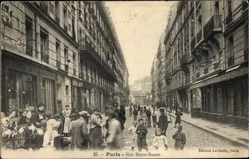 Ak Paris XX Ménilmontant, Rue Boyer-Barret