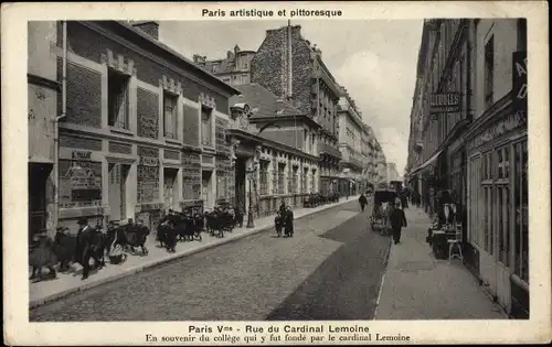 Ak Paris V, Rue du Cardinal Lemoine