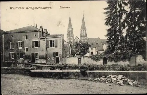 Ak Blâmont Lothringen Meurthe et Moselle, Westlicher Kriegsschauplatz, Kirche