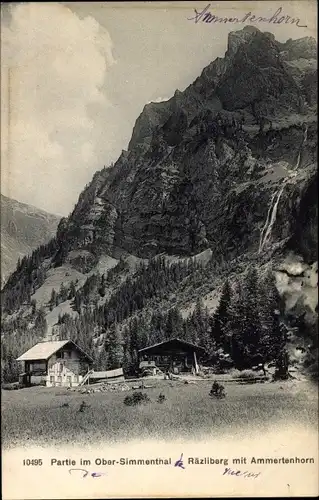 Ak Ober Simmental Kanton Bern, Räzliberg, Ammertenhorn