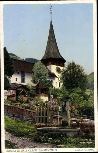 Ak Erlenbach im Simmental Kanton Bern, Kirche