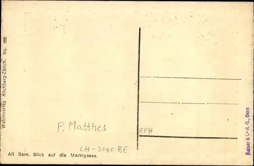 Künstler Ak Matthes, P., Biel Bienne Kt Bern, Marktgasse