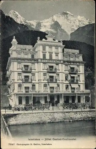 Ak Interlaken Kanton Bern Schweiz, Hotel Central Continental