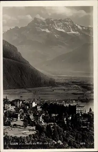 Ak Glion Montreux Kanton Waadt, Panorama, Dents du Midi