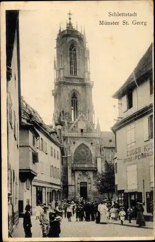 Ak Sélestat Schlestadt Schlettstadt Elsass Bas Rhin, Münster St. Georg