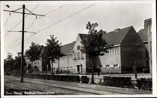 Ak Den Haag Südholland, Badhuis Escamplaan, Bahnstrecke