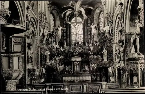 Ak Arenberg Koblenz am Rhein, Kircheninneres