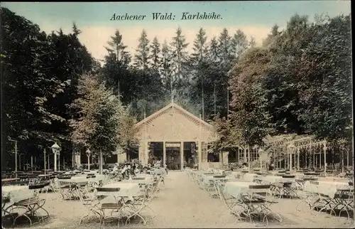 Ak Aachen in Nordrhein Westfalen, Aachener Wald, Karlshöhe, Gastwirtschaft