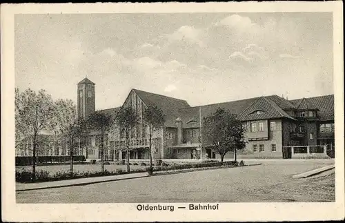 Ak Oldenburg im Großherzogtum Oldenburg, Bahnhof