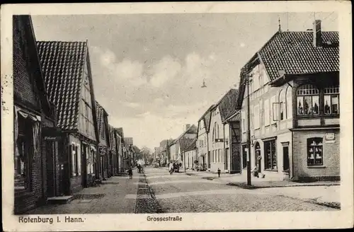 Ak Rotenburg in Hannover Rotenburg an der Wümme, Große Straße, Geschäfte