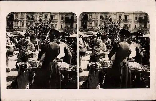 Sterei Ak Berlin, Berliner Straßenbilder, Marktfrau