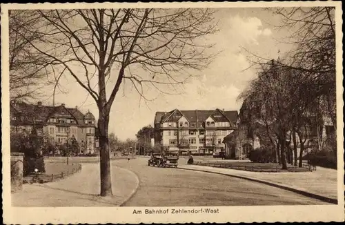 Ak Berlin Zehlendorf, Partie am Bahnhof