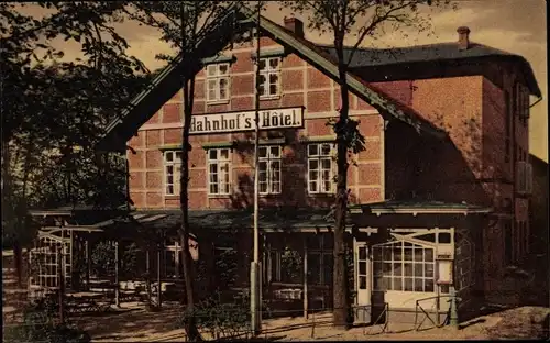 Ak Pinneberg in Holstein, Bahnhofshotel