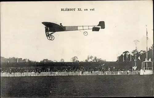 Ak Blériot XI. en vol, Aéroplane, Flugzeug im Flug, Veranstaltung