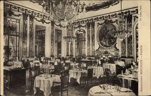 Ak Paris, Restaurant Meurice, Innenansicht