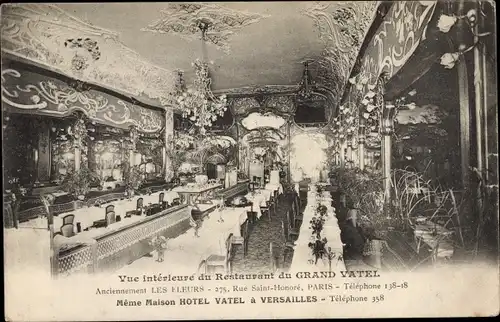 Ak Paris I, Rue Saint Honoré, Restaurant du Grand Vatel, vue Intérieure