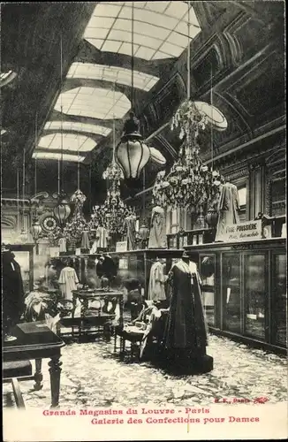 Ak Paris I. Arrondissement Louvre, Grands Magasins de Louvre, Galerie des Confections pour Dames