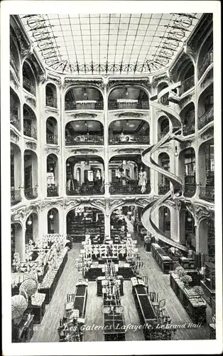 Ak Paris, Les Galeries Lafayette, Le Grand Hall