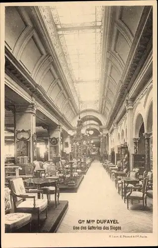 Ak Paris, Grand Magasins Dufayel, Une des Galeries des Sieges