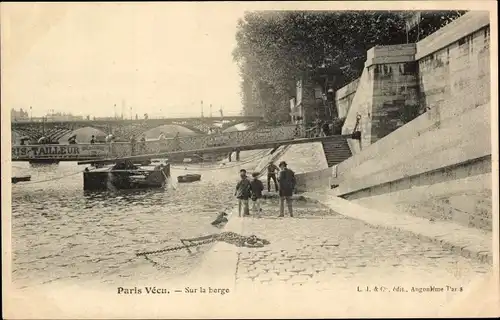 Ak Paris I., Paris Vécu, sur la Berge, Seineufer