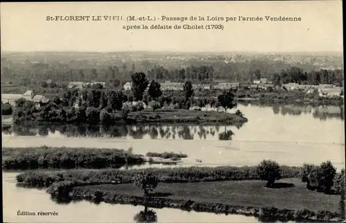 Ak Saint Florent le Vieil Maine et Loire, Passage de la Loire par l'armee Vendeenne