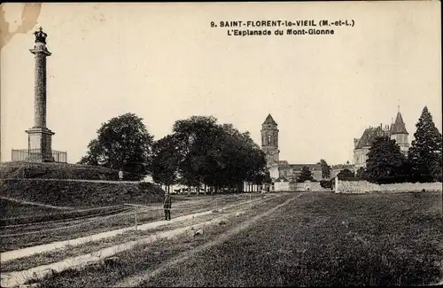 Ak Saint Florent le Vieil Maine et Loire, L'Esplanade du Mont Glonne