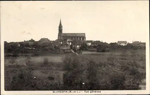 Ak Saint Crespin Maine et Loire, Vue generale