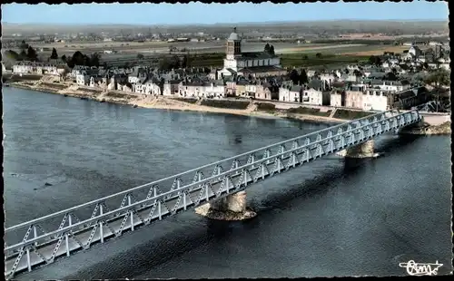 Ak Saint Mathurin sur Loire Maine et Loire, Vue generale aerienne