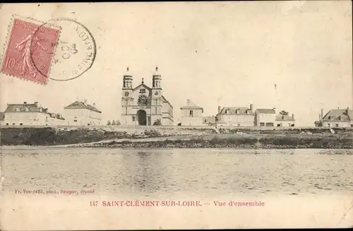 Ak Saint Clément sur Loire Maine et Loire, Vue d'ensemble