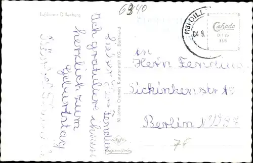 Ak Dillenburg in Hessen, Gesamtansicht