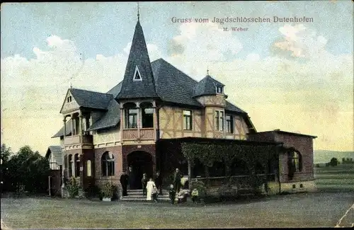 Ak Dutenhofen Wetzlar, Partie am Jagdschlößchen, 1910