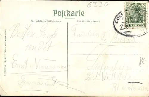 Ak Dutenhofen Wetzlar, Partie am Jagdschlößchen, 1910