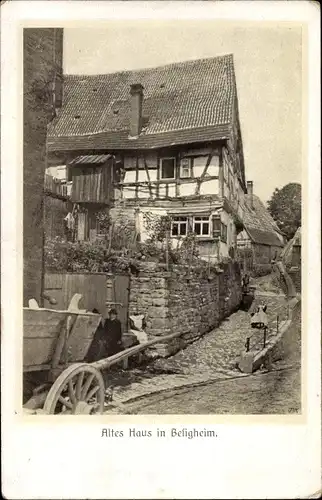 Foto Ak Besigheim im Kreis Ludwigsburg, Blick auf ein altes Haus